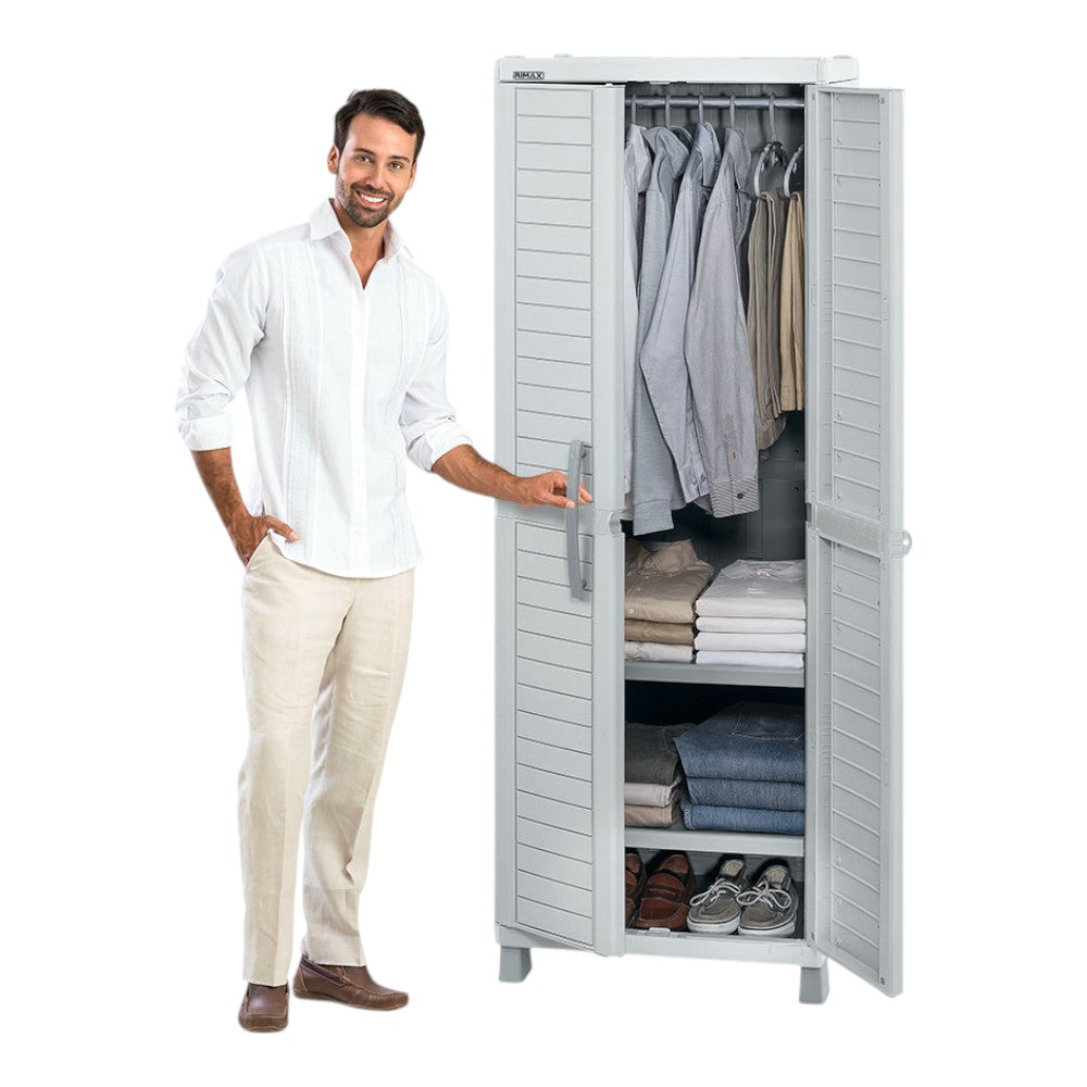 Armario Plástico Barú Rimax Para Ropa / Gris