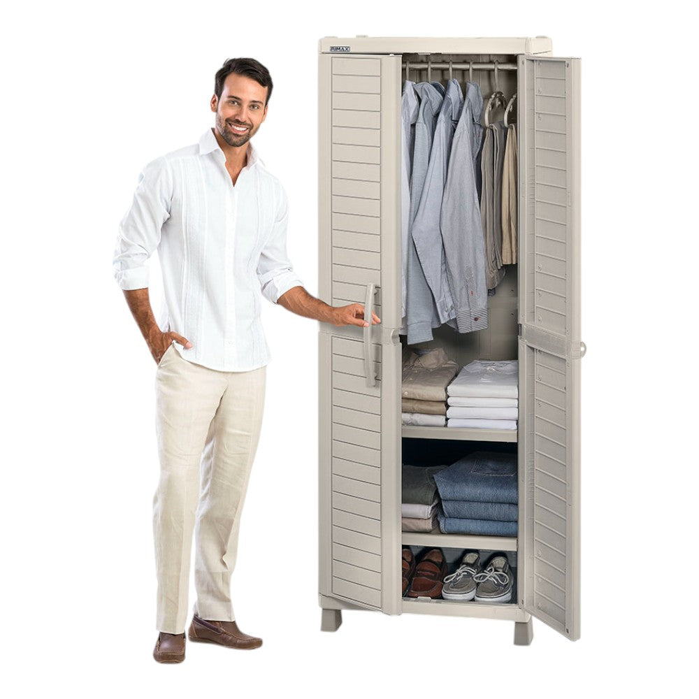Armario Plástico Barú Rimax Para Ropa / Taupe