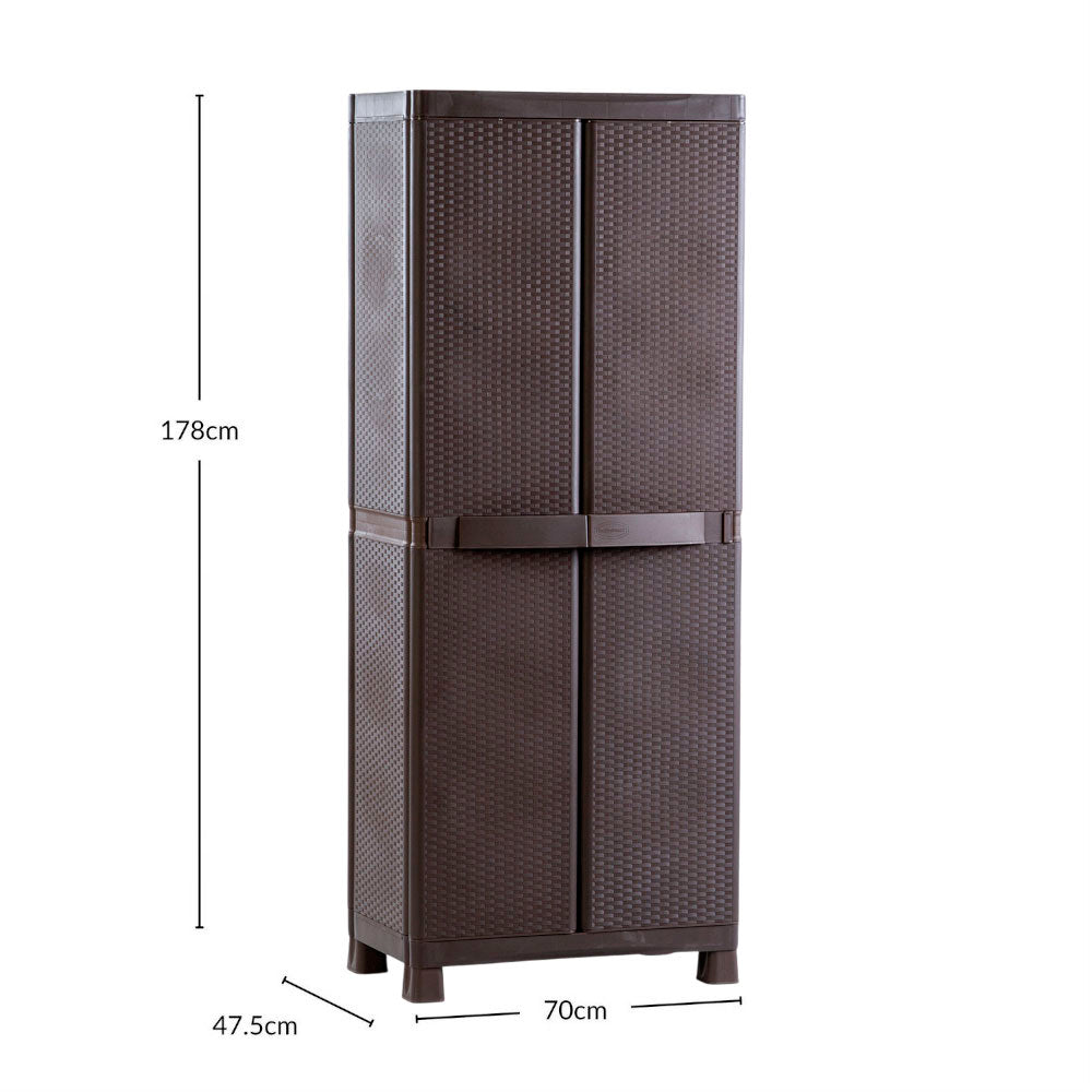 Armario Polinplast Mimbre / de Plástico - Marrón