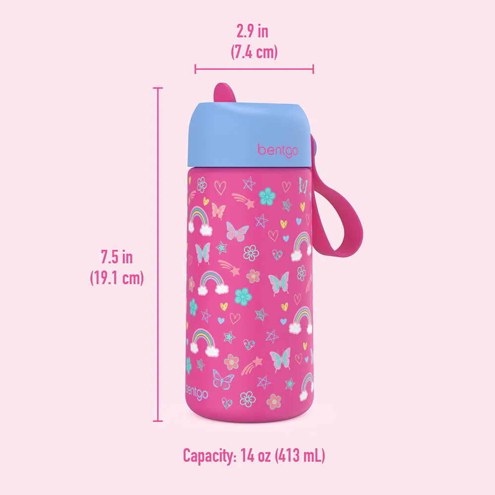 Botella Térmica Bentgo / 14 Onzas / Estampado Mariposa