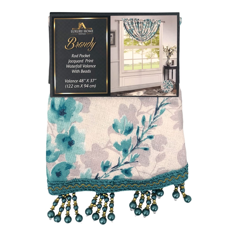 Cenefa Luxury Brandy 48" x 37" - Aguamarina oscuro