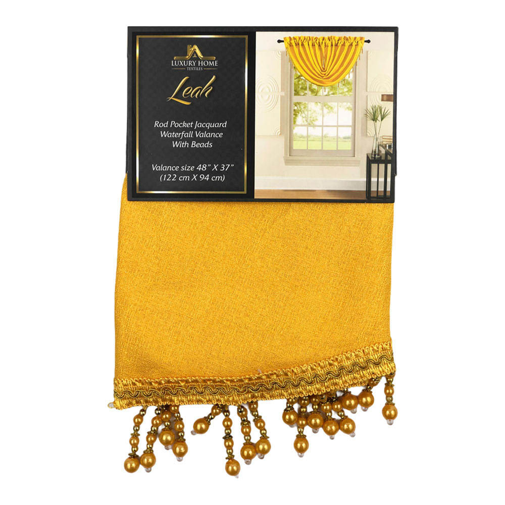 Cenefa Luxury Leah Rodpocket 48" x 37" - Amarillo