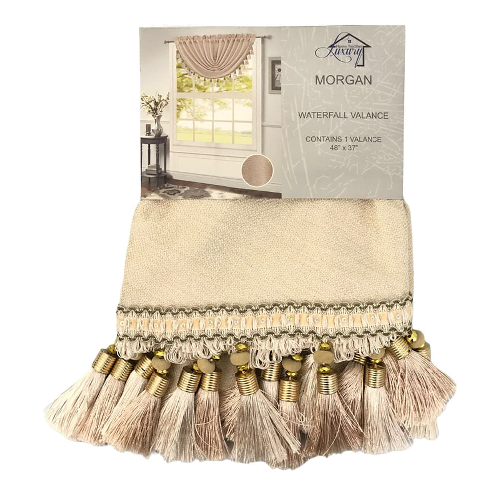 Cenefa Luxury Morgan Rod Pocked 48" x 37" - Beige