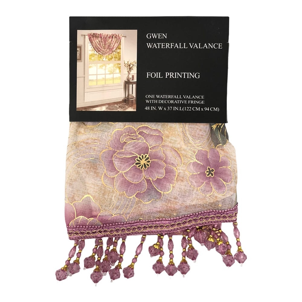 Cenefa Luxury Gwen Rod Pocket 48" x 37" - Lila