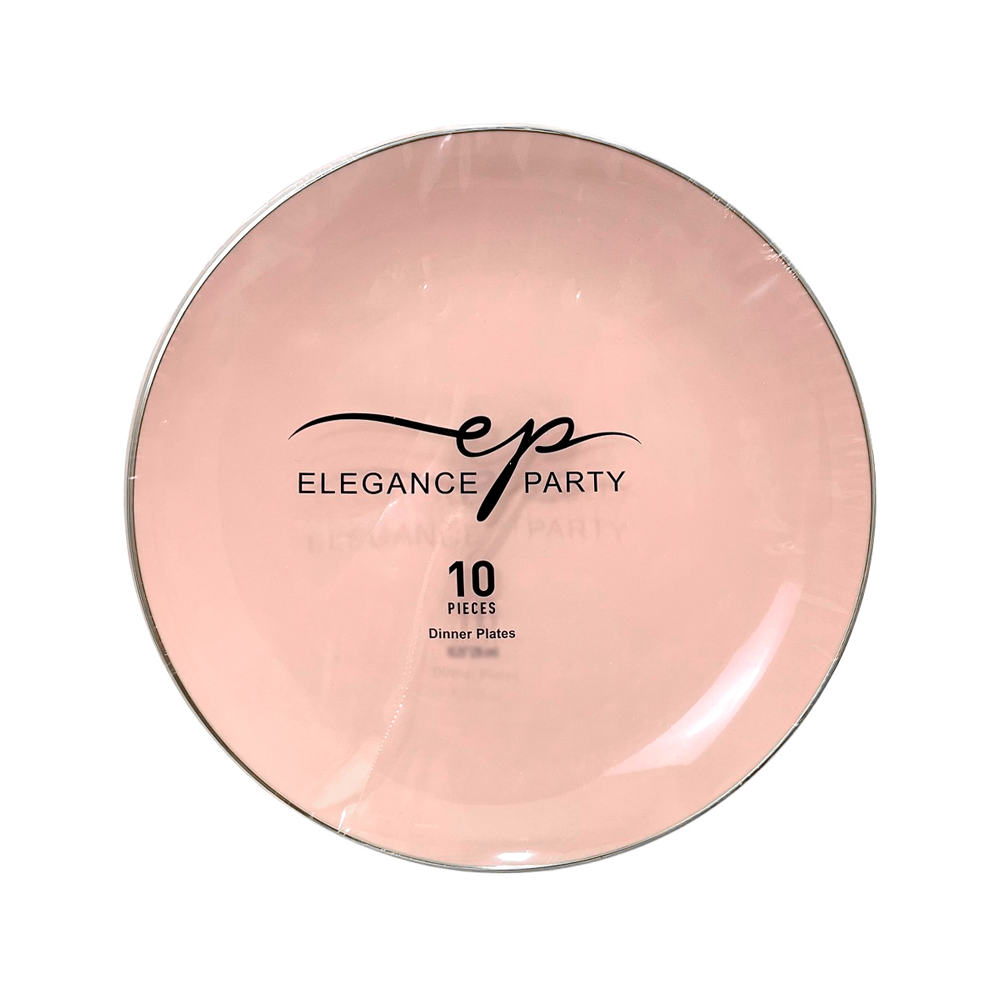 Plato llano Blush/Silver de 7.5 pulgadas Elegance Party