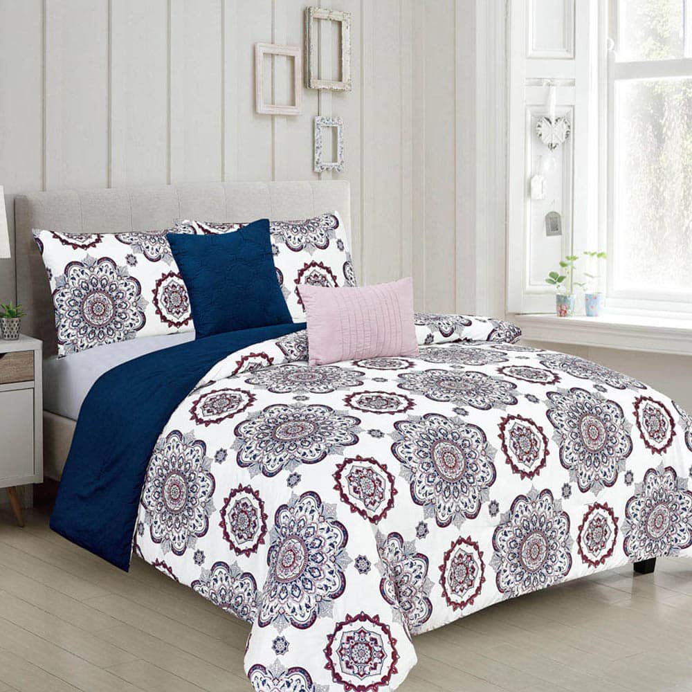Comforter Rt Designer Faith Reversible 5 Piezas - KING