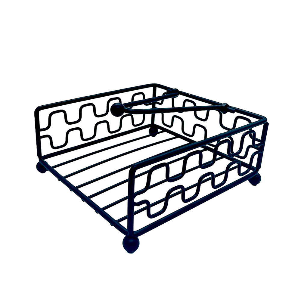 Servilletero De Metal Negro Home Elegance
