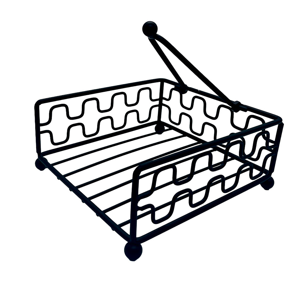 Servilletero De Metal Negro Home Elegance