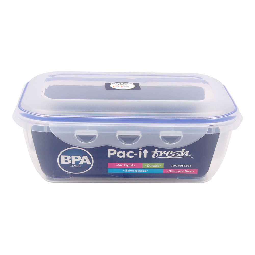 Envase Pac-it Fresh Rectangular de Plástico 84 oz