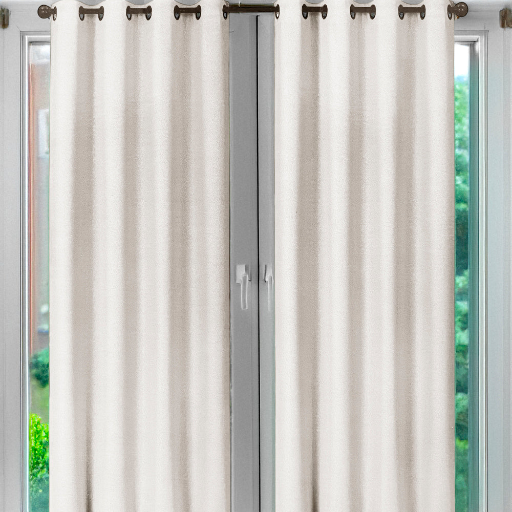 Cortina Lisa 54" x 84" Jacquard Blanca / Home Elegance