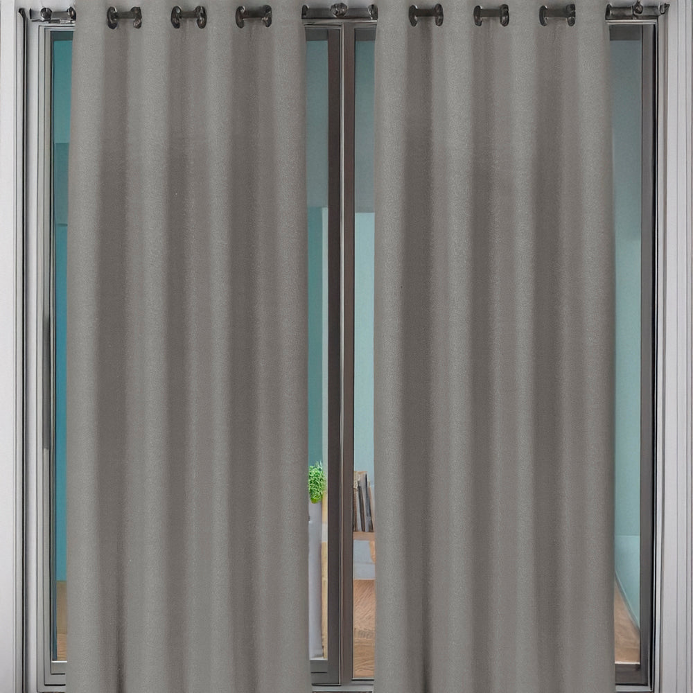 Cortina Lisa 54" x 84" Jacquard Charcoal / Home Elegance