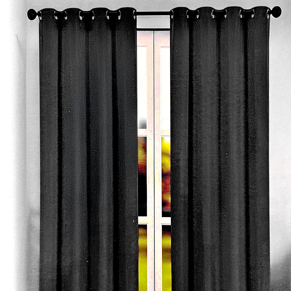 Cortina Marie 54" x 90" Blackout Negra / Home Elegance