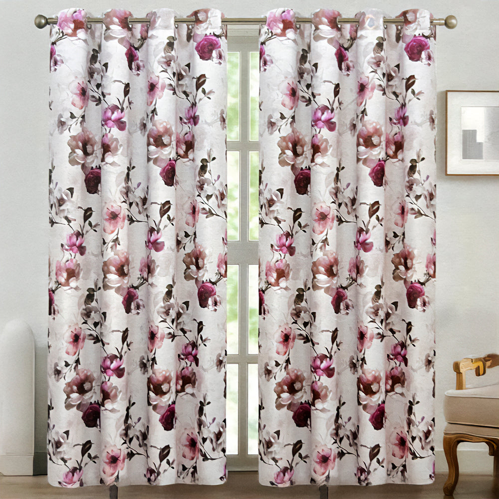 Cortina Lily 52" x 90" Blackout Rosa con Aros / Home Elegance
