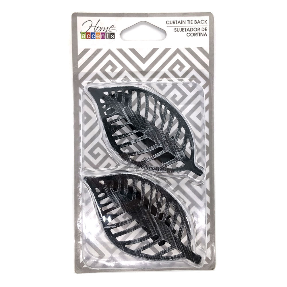 Sujetador De Cortina Home Accents Hojas - Negro