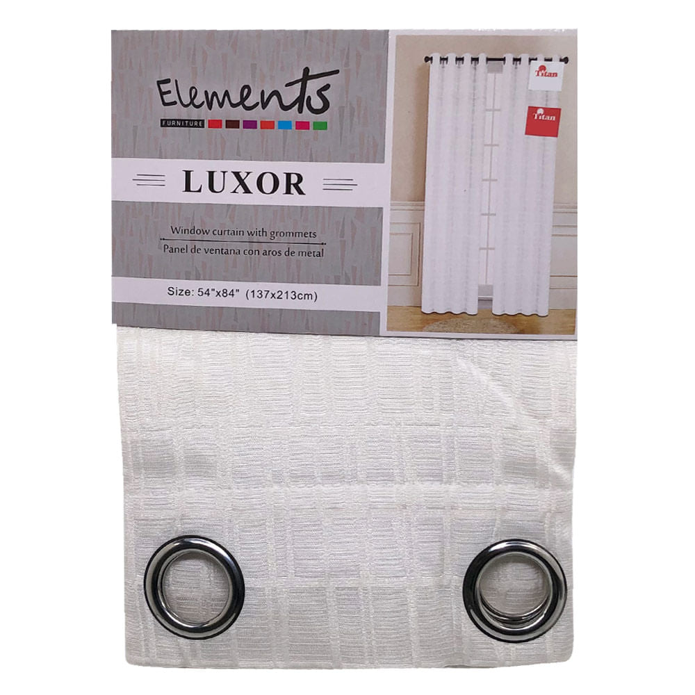 Cortina Elements Luxor Con Aros 54" x 84" - Blanco