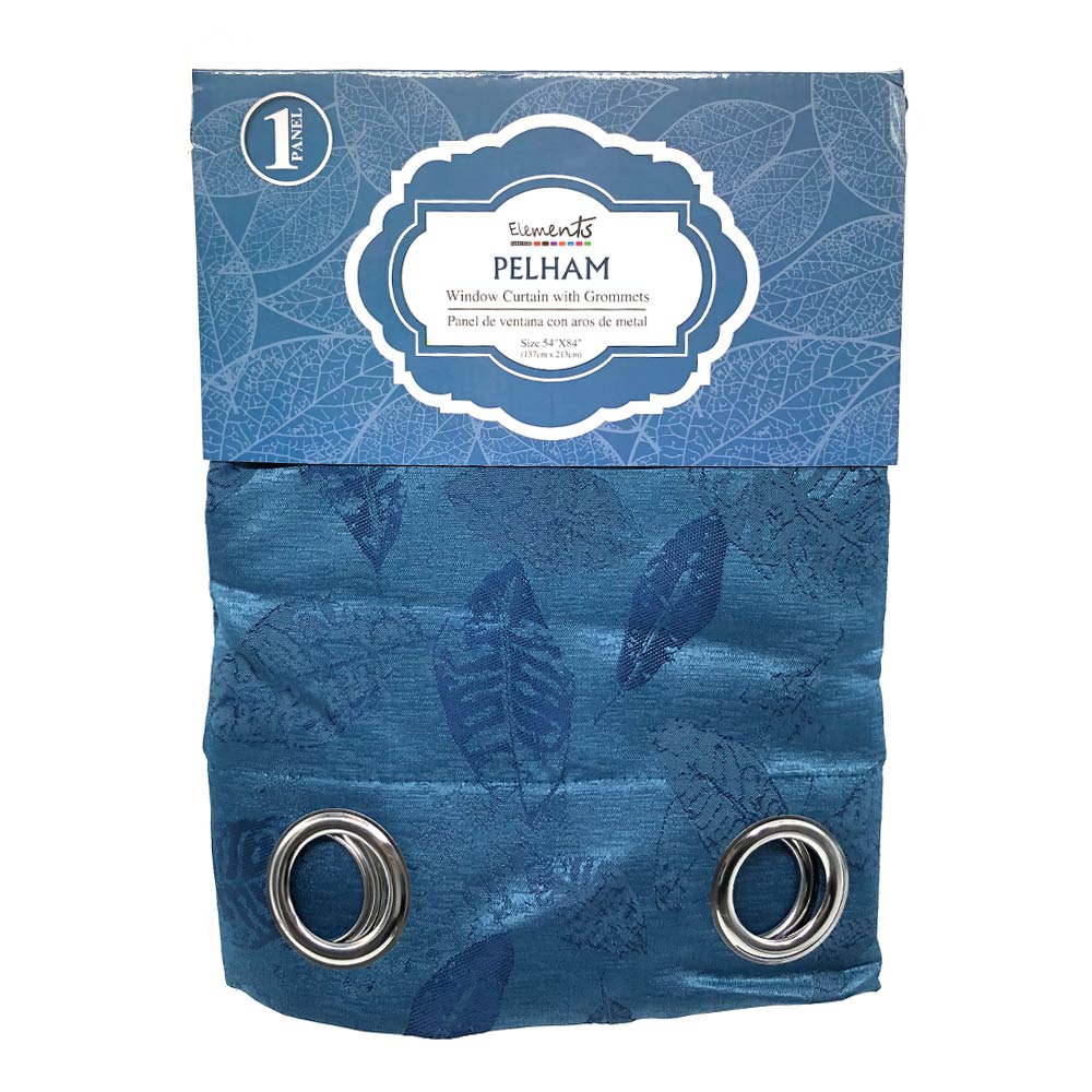 Cortina Elements Pelham Con Aros 54" x 84" - Aguamarina oscuro