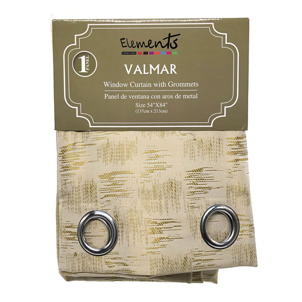 Cortina Elements Valmar Con Aros 54" x 84" - Verde oliva