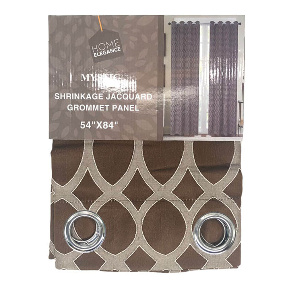 Cortina Home Elegance Mystic Con Aros 54" x 84" - Chocolate