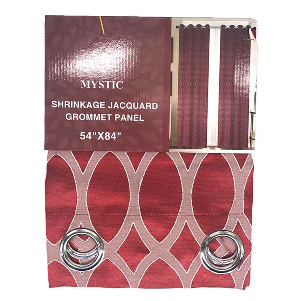 Cortina Home Elegance Mystic Con Aros 54" x 84" - Rojo oscuro
