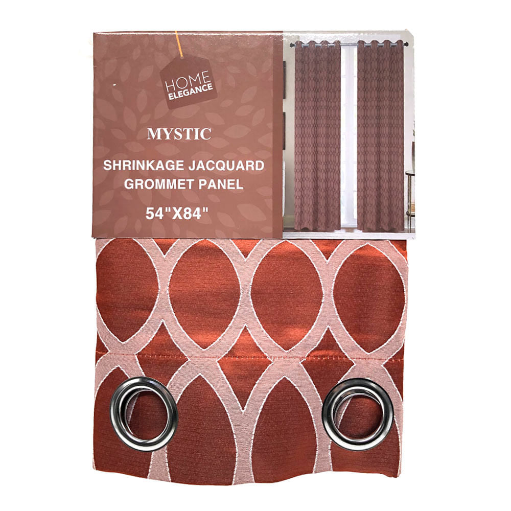 Cortina Home Elegance Mystic Con Aros 54" x 84" - Chocolate claro
