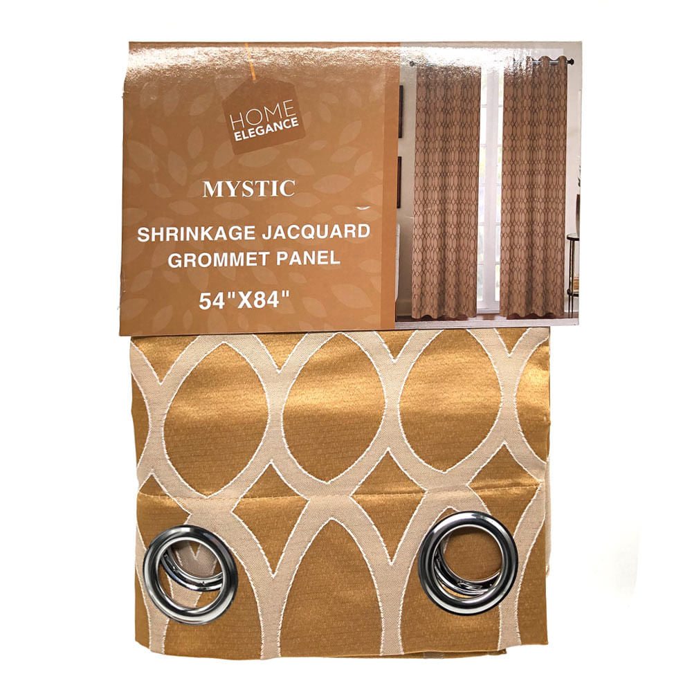 Cortina Home Elegance Mystic Con Aros 54" x 84" - Dorado