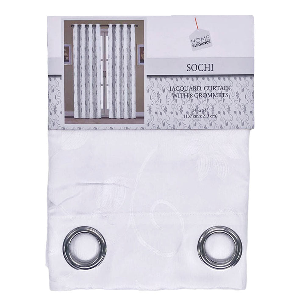 Cortina Home Elegance Sochi Con Aros 54" x 84" - Blanco
