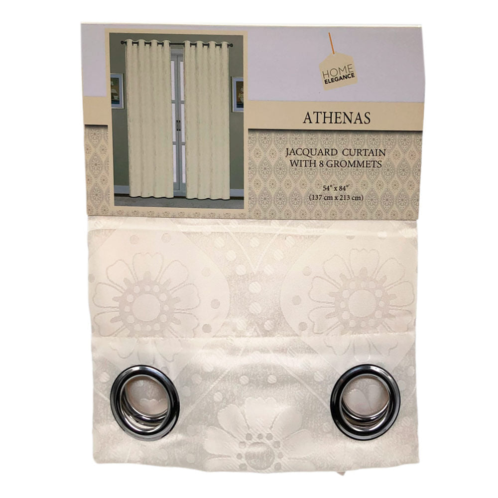 Cortina Home Elegance Athenas Con Aros 54" x 84" - Beige