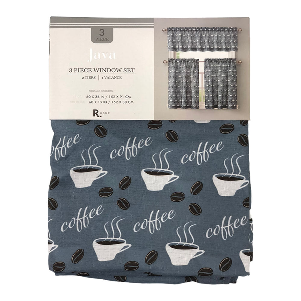 Cortina Regal Home Para Cocina Java 60" x 36" - Azul