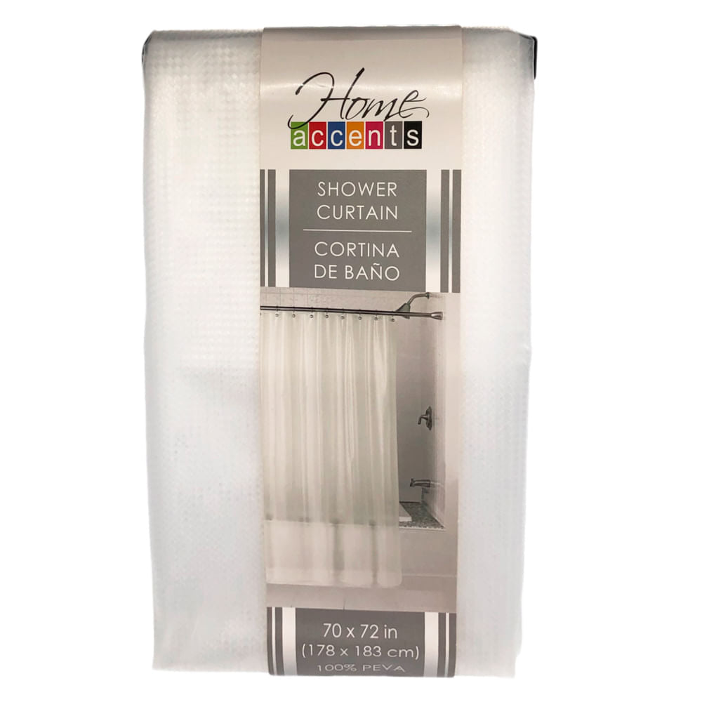 Cortina Para Baño Home Accents 70" x 72" - Blanco
