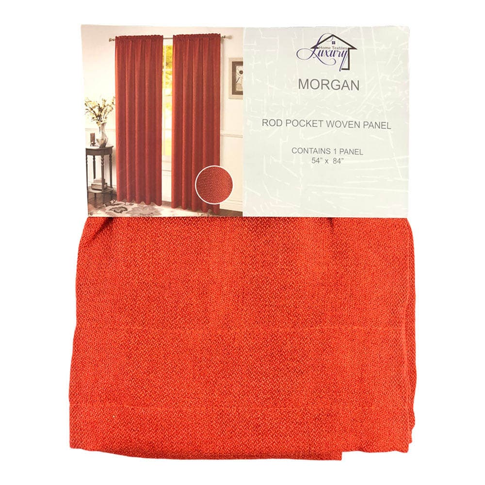 Cortina Luxury Morgan Rod Pocket 54" x 84" - Naranja