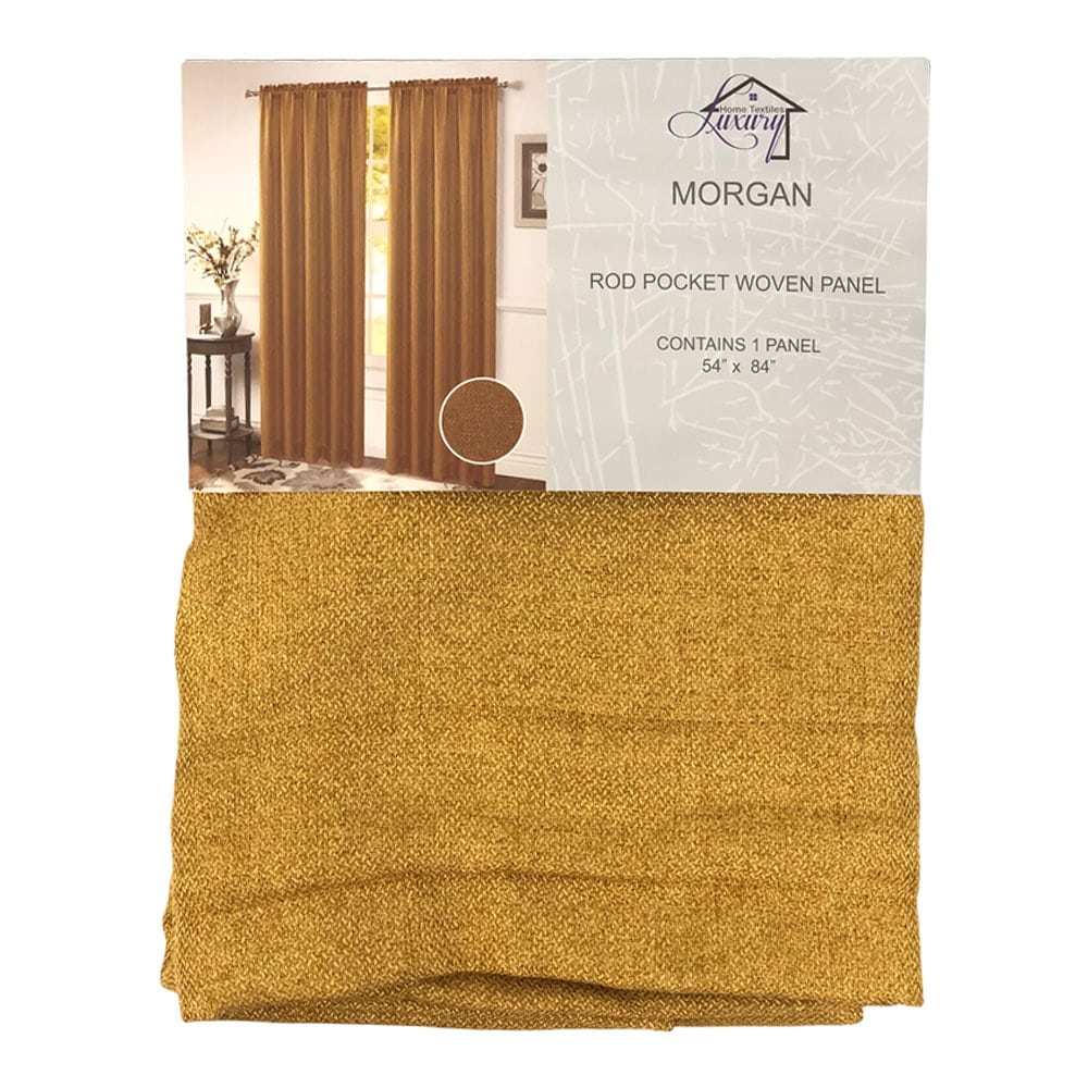 Cortina Luxury Morgan Rod Pocket 54" x 84" - Dorado Oscuro