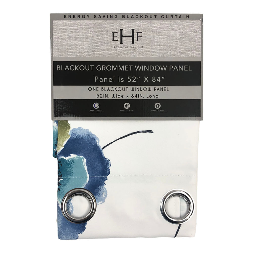 Cortina Estex Home Fashions Blackout Con Aros 52" x 84" - Azul