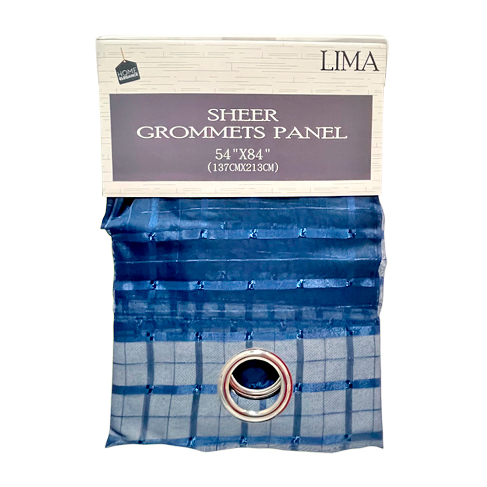 Cortina Lima Navy 54” X 84” C/Aros Home Elegance