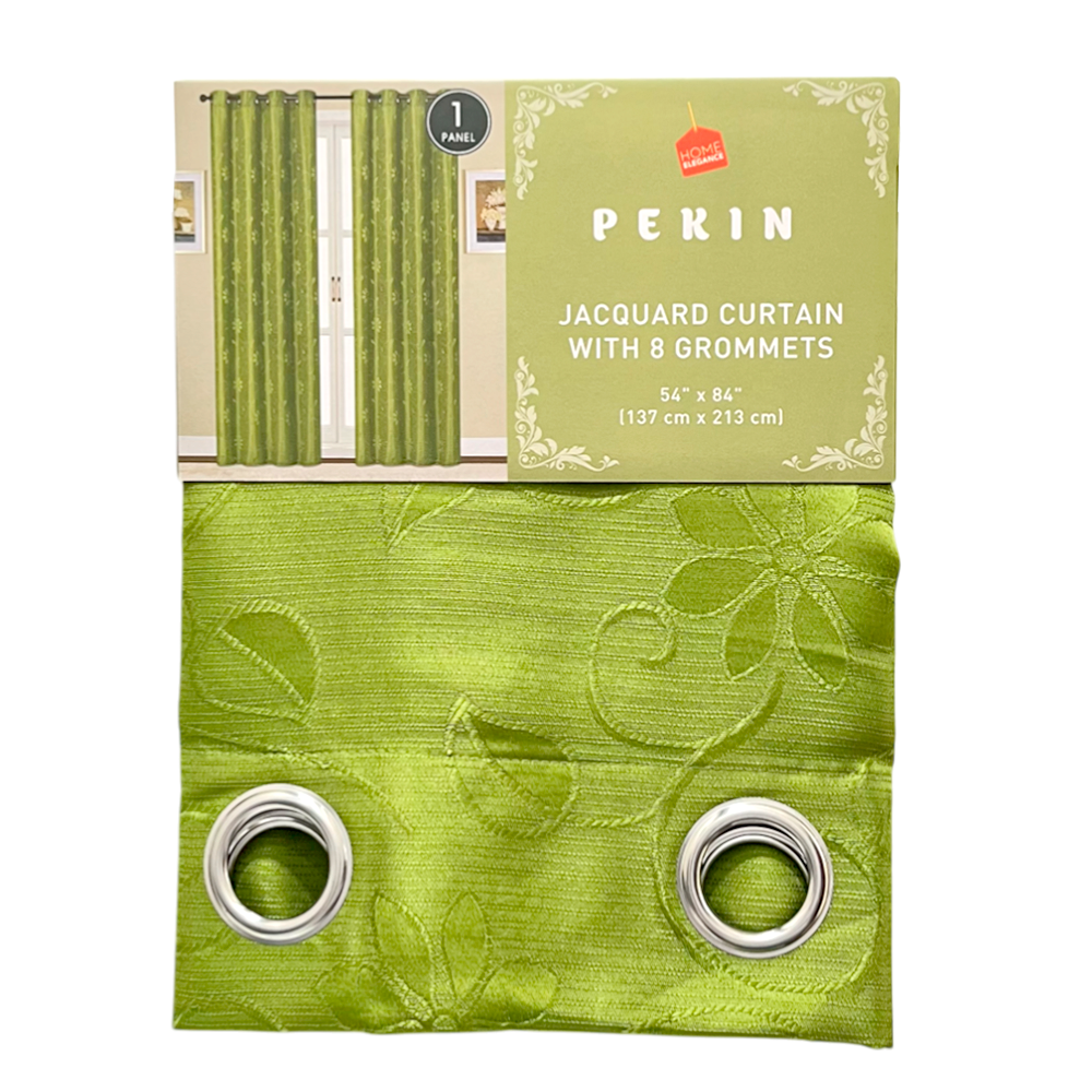 Cortina Pekin / Home Elegance / Green con Aros / 54"x84"
