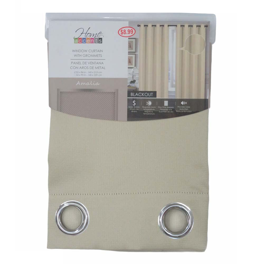 Cortina Amalia Home Elegance Blackout 55" x 84" - Beige