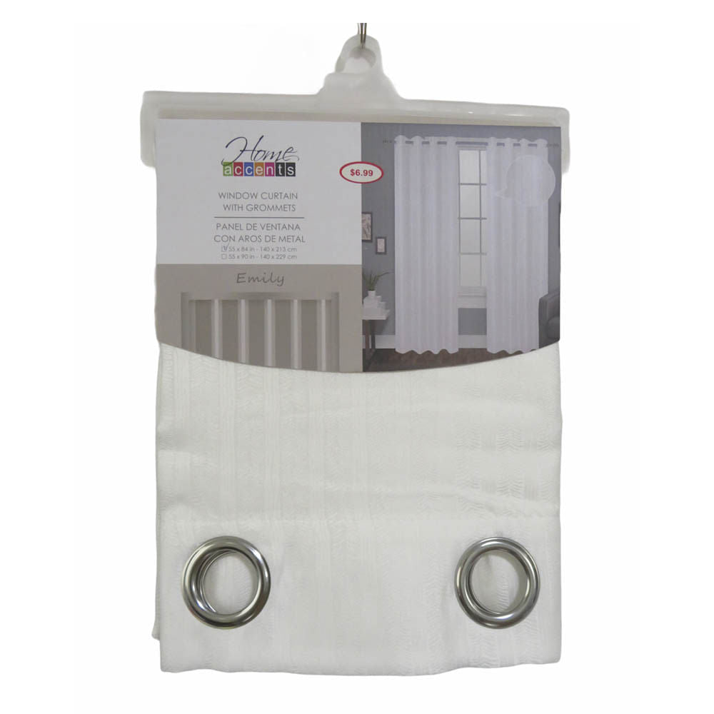 Cortina Emily Home Elegance 55" x 84" - Blanco