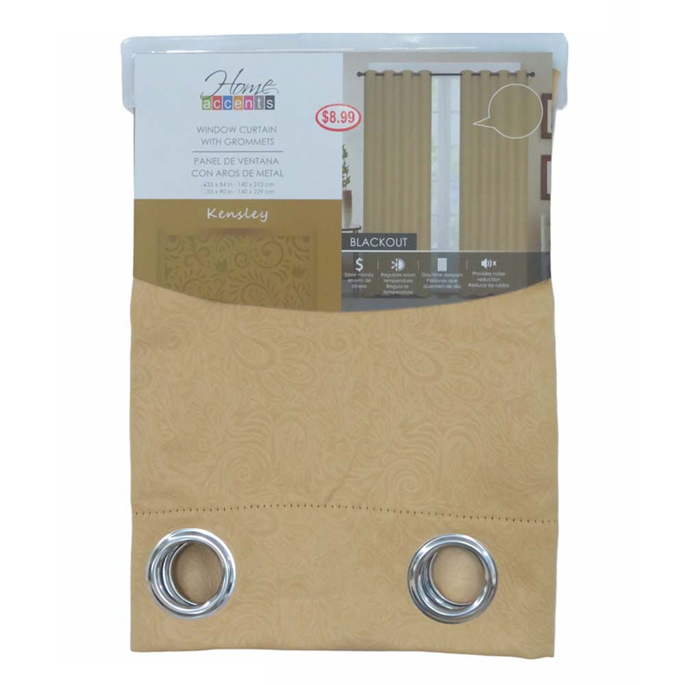 Cortina Kensley Home Elegance Blackout 55" x 84" - Dorado