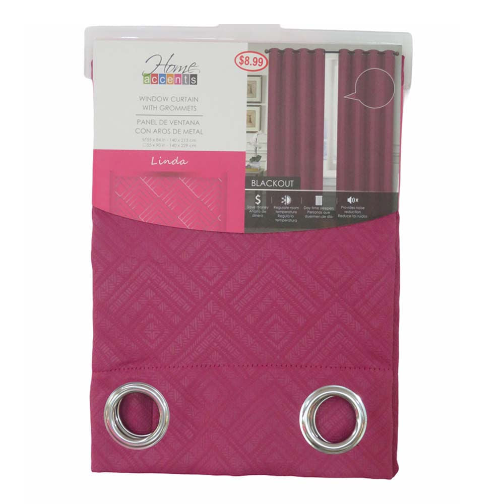 Cortina Linda Home Elegance Blackout 55" x 84" - Fucsia