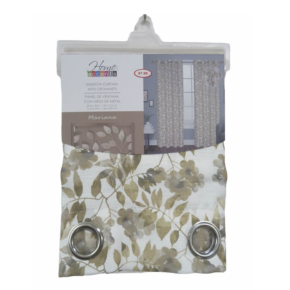 Cortina Mariana Home Elegance 55" x 84" - Verde oliva