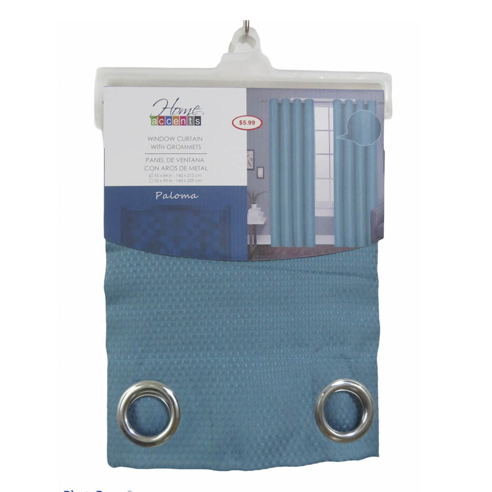 Cortina Paloma Home Elegance 55" x 84" - Aguamarina oscuro