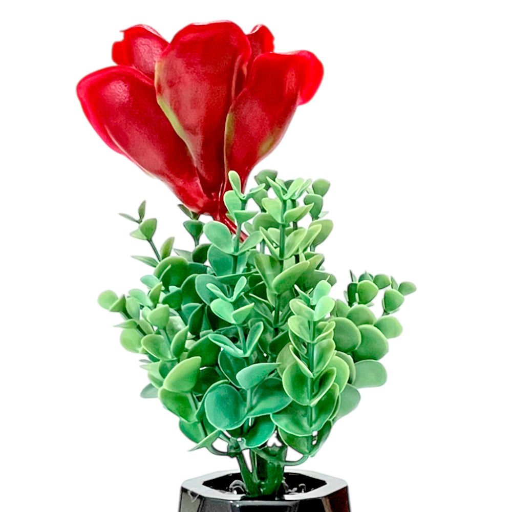 Pote Decorativo Con Flor Gelincik Dekor / Plástico / 5" / Surtido