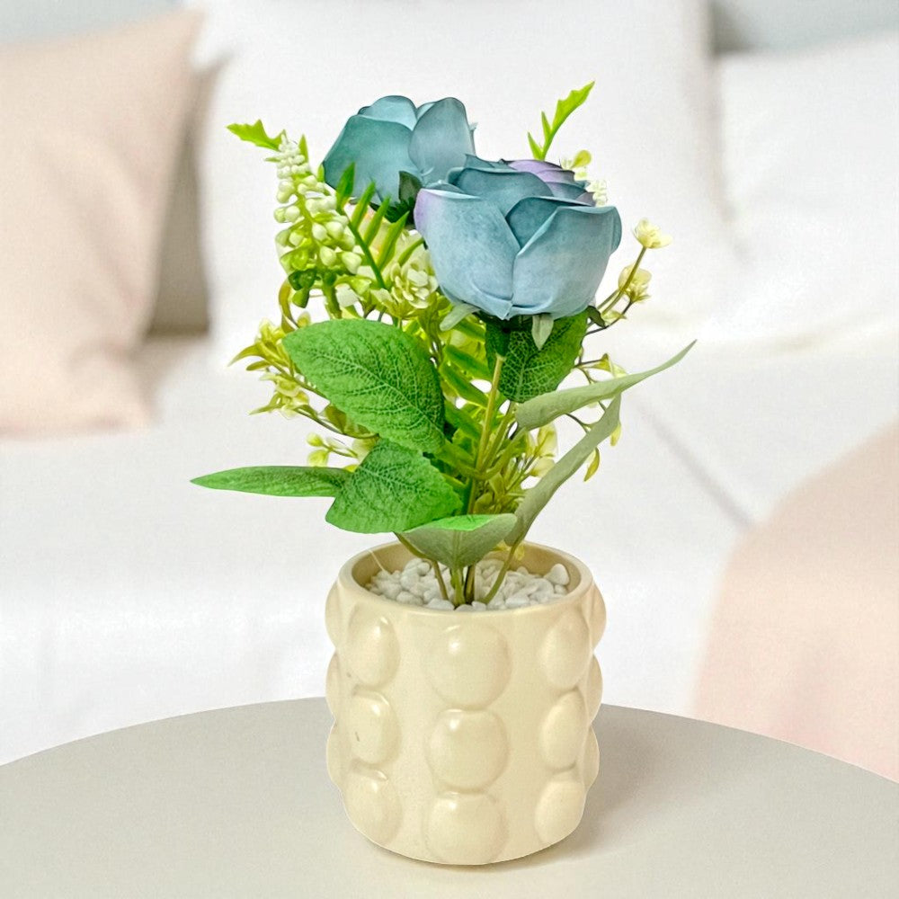 Pote Decorativo Con Rosa Home Elegance 3.4" / Surtido