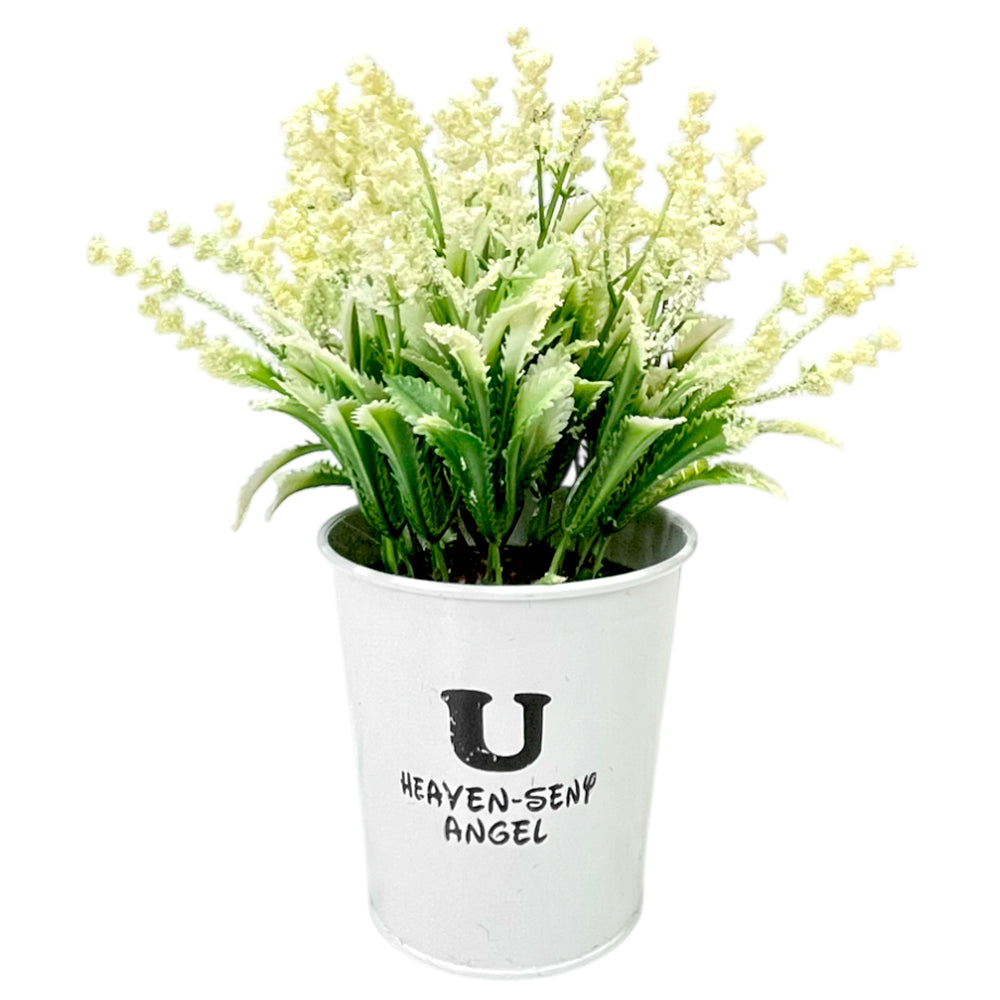 Pote Decorativo Home Elegance Con Flores Estilo Lavanda / Surtido