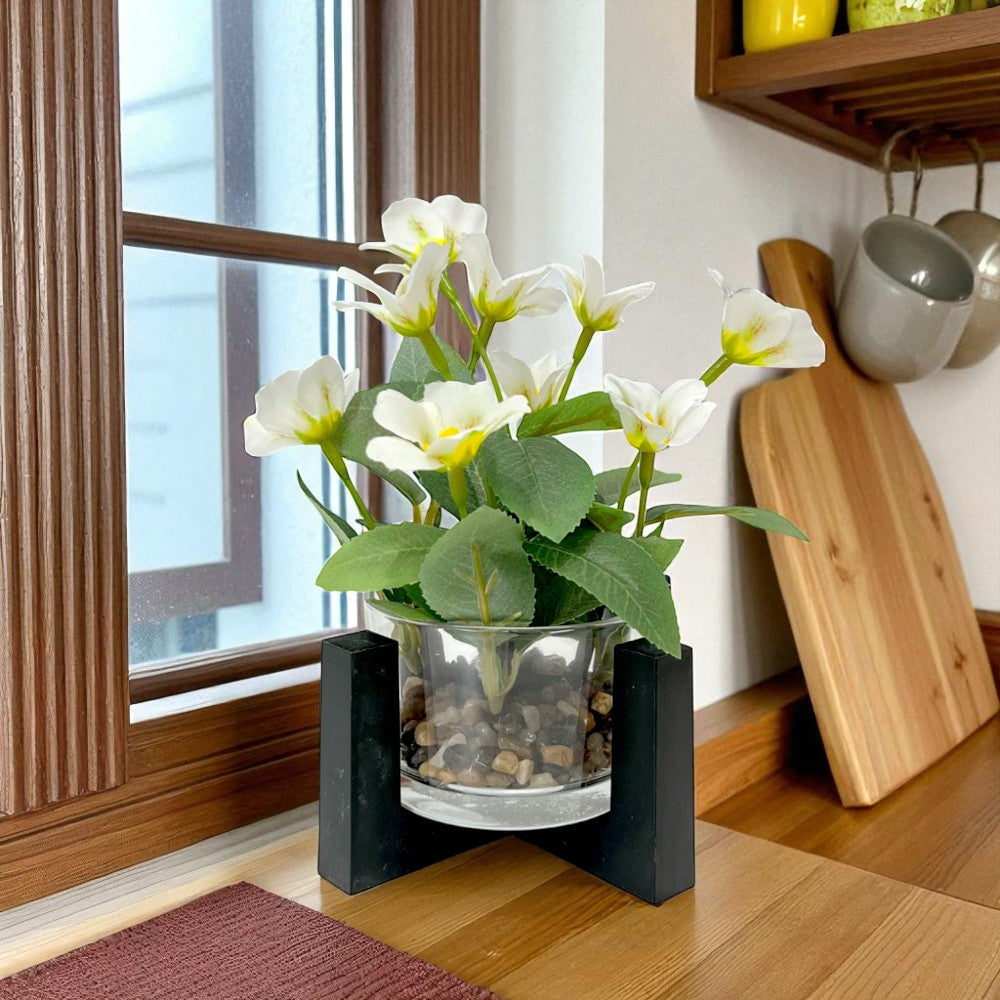 Pote Decorativo de Vidrio Home Elegance 2"x3" / Con Plantita / Surtido