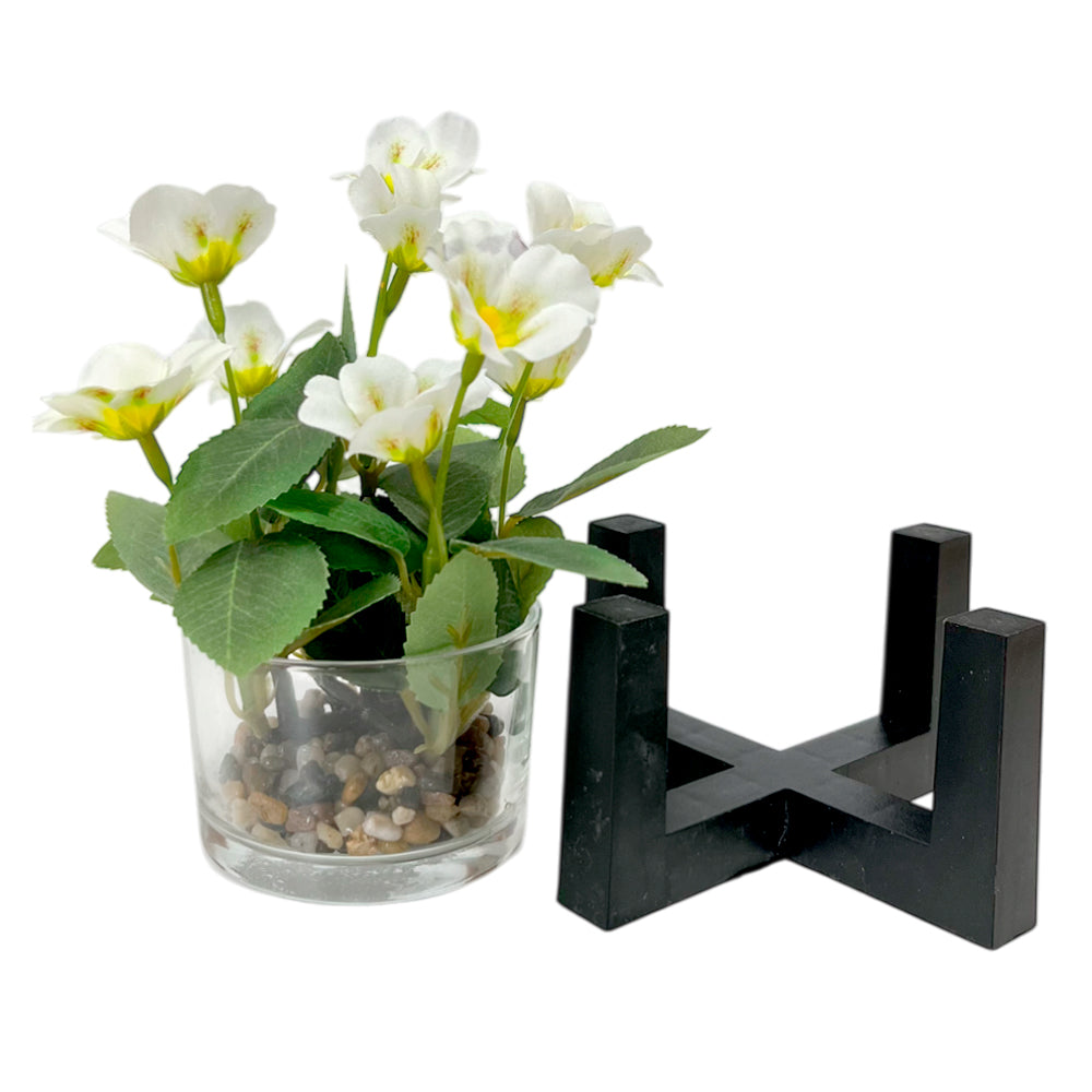 Pote Decorativo de Vidrio Home Elegance 2"x3" / Con Plantita / Surtido