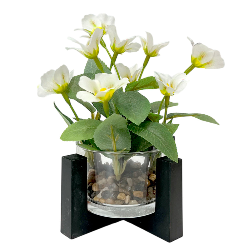 Pote Decorativo de Vidrio Home Elegance 2"x3" / Con Plantita / Surtido