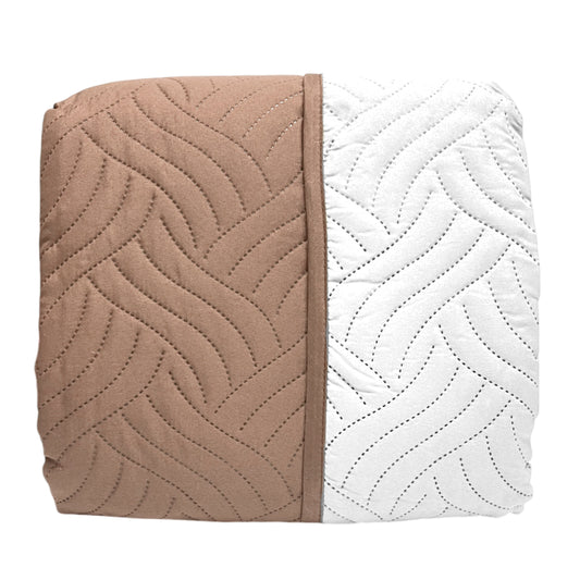 Protector de Sofá Reversible Home Elegance Wave 3 Piezas / Chocolate-Beige
