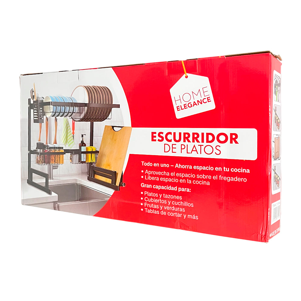 Escurridor de Metal 2 Niveles 65 cm / Home Elegance