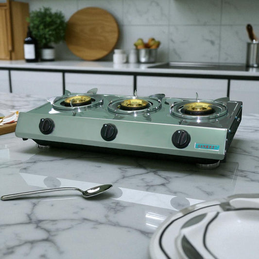 Estufa de Mesa Sankey Con 3 Quemadores / Acero Inoxidable