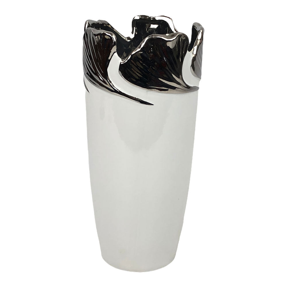 Florero Concepts Decorativo 14 cm x 14 cm x 30 cm - Blanco